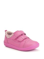 Start Rite Pink Playhouse Leather Rip Tape Trainers Shoes - Image 6 of 6