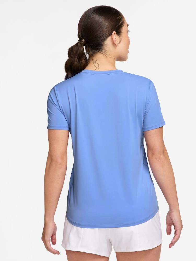 Nike Blue One Classic Dri-FIT Short Sleeve Top - Image 2 of 3
