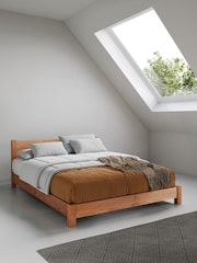 Get Laid Beds Cinnamon Tan Low Tokyo Solid Wood Bed - Image 1 of 2