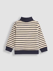 JoJo Maman Bébé Natural Jeep Applique Half Zip Sweatshirt - Image 2 of 3