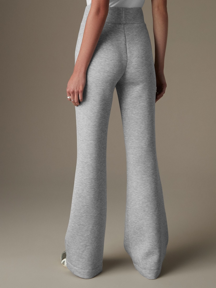 Grey Flared Jersey Trousers - Image 3 of 6