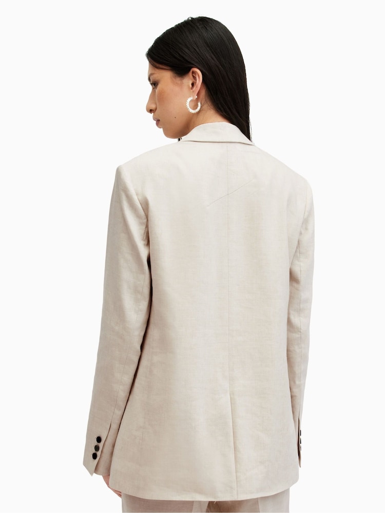 AllSaints Brown Whitney Blazer - Image 2 of 8
