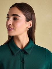 Joules Tallie Green Long Sleeve Jersey Ponte Dress - Image 4 of 6