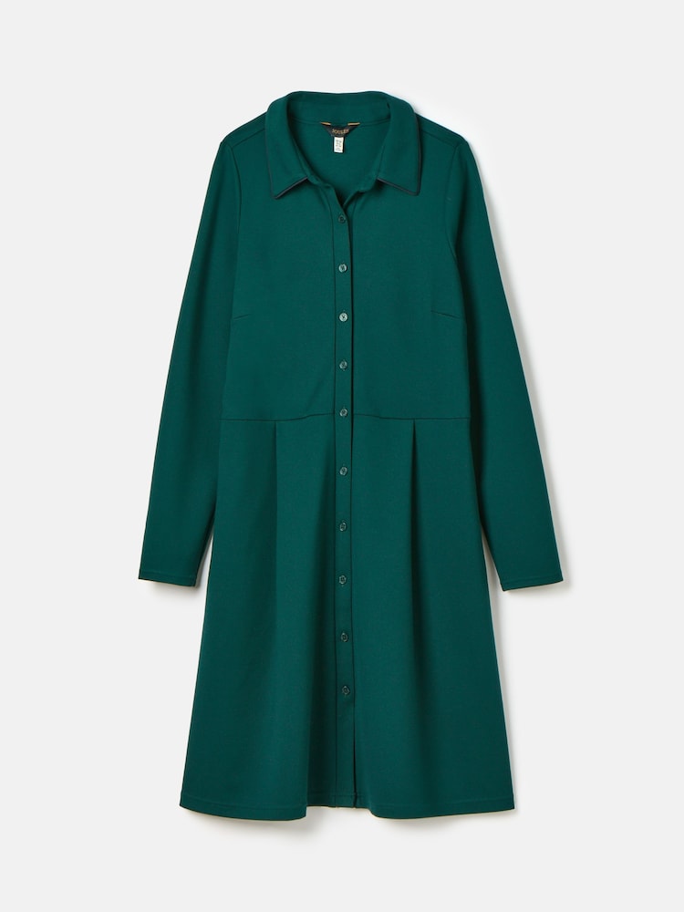 Joules Tallie Green Long Sleeve Jersey Ponte Dress - Image 6 of 6