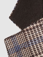 Oscar Jacobson Cotton Linen Single Breasted Check Blazer - Image 5 of 6