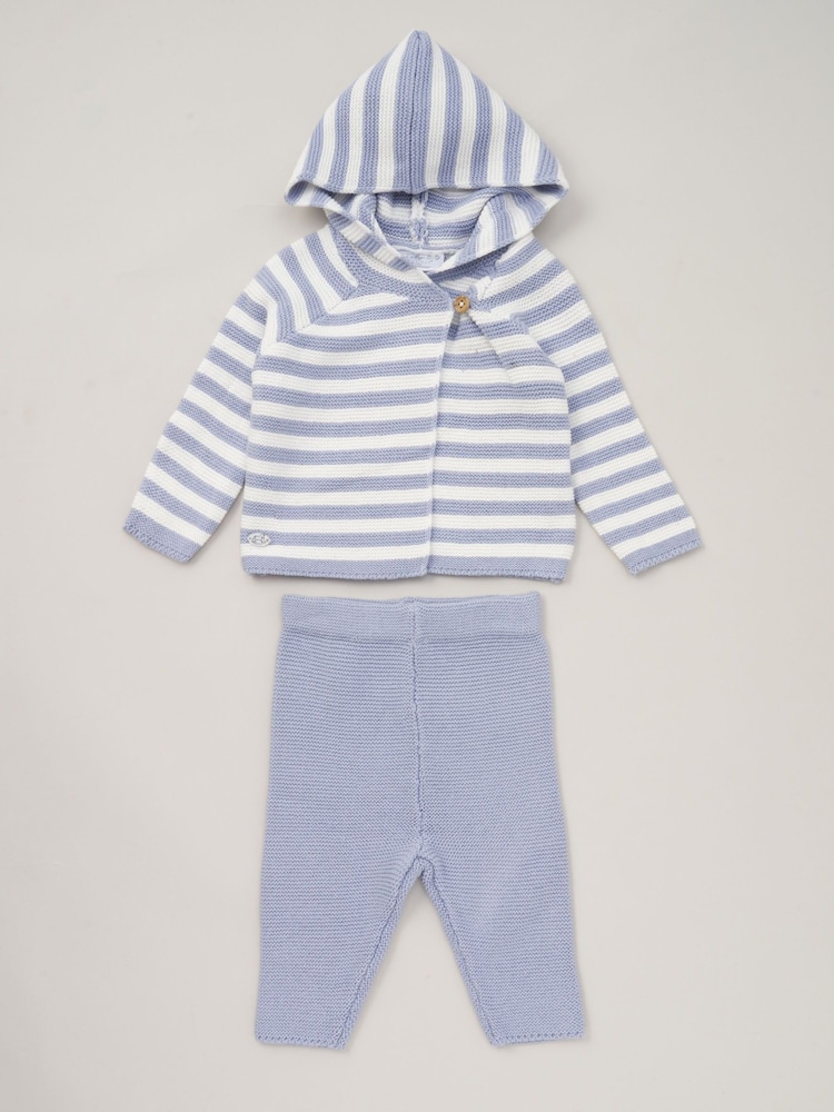 Rock-A-Bye Baby Boutique Knit 100% Cotton Cardigan and Trousers Outfit Set - Image 1 of 4