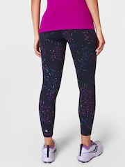 Schwarz/Pinselstrich-Blumenmuster - Sweaty Betty Power Workout-Leggings - Bild 3 von 9