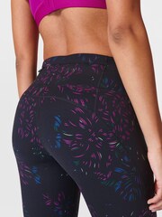 Schwarz/Pinselstrich-Blumenmuster - Sweaty Betty Power Workout-Leggings - Bild 8 von 9