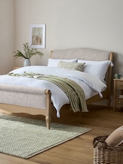 Chunky Weave Dove Grey With Footend Josie Bed Frame - Image 1 of 6