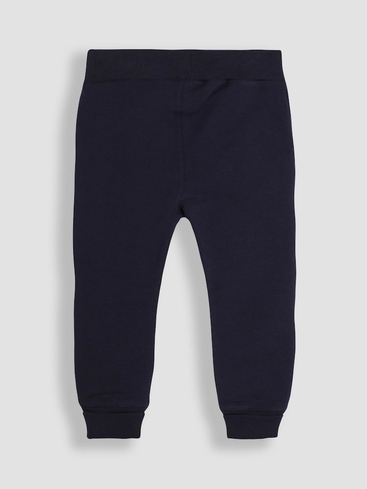 JoJo Maman Bébé Navy Blue & Denim Blue 2-Pack Fitted Joggers - Image 3 of 5