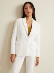 Phase Eight White Fitted Ulrica Suit Jacket - Image 1 of 1