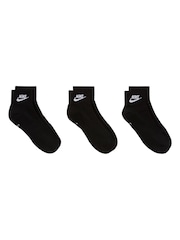 Nike Black Everyday Essential Ankle 100% Cotton Socks 3 Pack - Image 3 of 4
