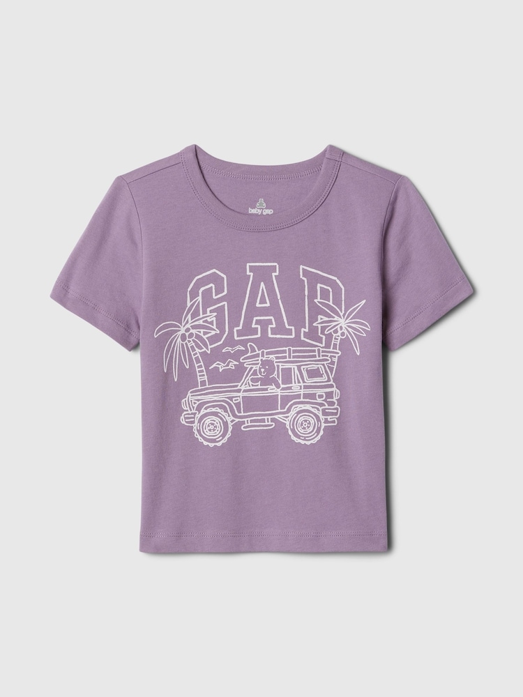 Gap Purple Graphic Short Sleeve T-Shirt (Newborn-5yrs) - Image 1 of 3