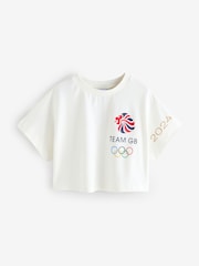 White 100% Cotton Team Great Britain Boxy T-Shirt (3-16yrs) - Image 5 of 7