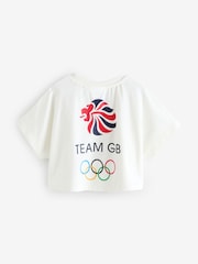 White 100% Cotton Team Great Britain Boxy T-Shirt (3-16yrs) - Image 6 of 7
