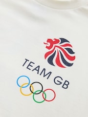 White 100% Cotton Team Great Britain Boxy T-Shirt (3-16yrs) - Image 7 of 7