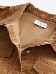 Chestnut Brown Corduroy Midi Dress - Image 7 of 8