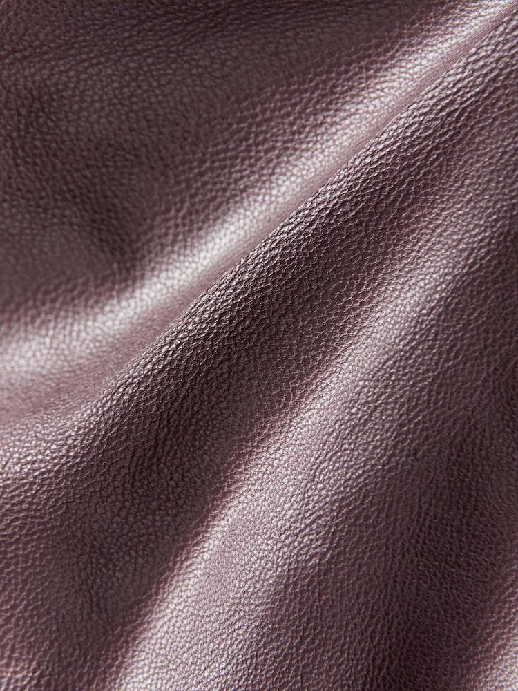Burgundy Red Premium Genuine Leather Biker Jacket - Image 8 of 8
