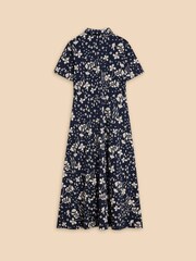 White Stuff Blue Petite Rua Jersey Shirt Dress - Image 6 of 7