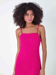 Dusk Pink Mini Stretch Bengaline Dress - Image 4 of 5