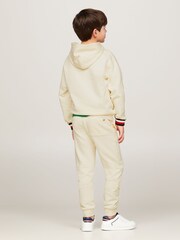 Tommy Hilfiger Cream 100% Cotton Monogram Hoodie - Image 2 of 6