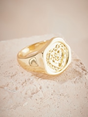 Cath Kidston Gold Tone Lace Hearts Ring - Image 3 of 9