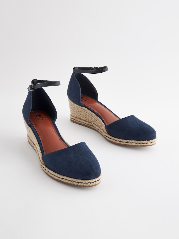 Marineblau/blau - Forever Comfort® Espadrilles mit geschlossener Zehenpartie und Keilabsatz - Bild 2 von 5 Marineblau/blau - Forever Comfort® Espadrilles mit geschlossener Zehenpartie und Keilabsatz - Bild 2 von 5
