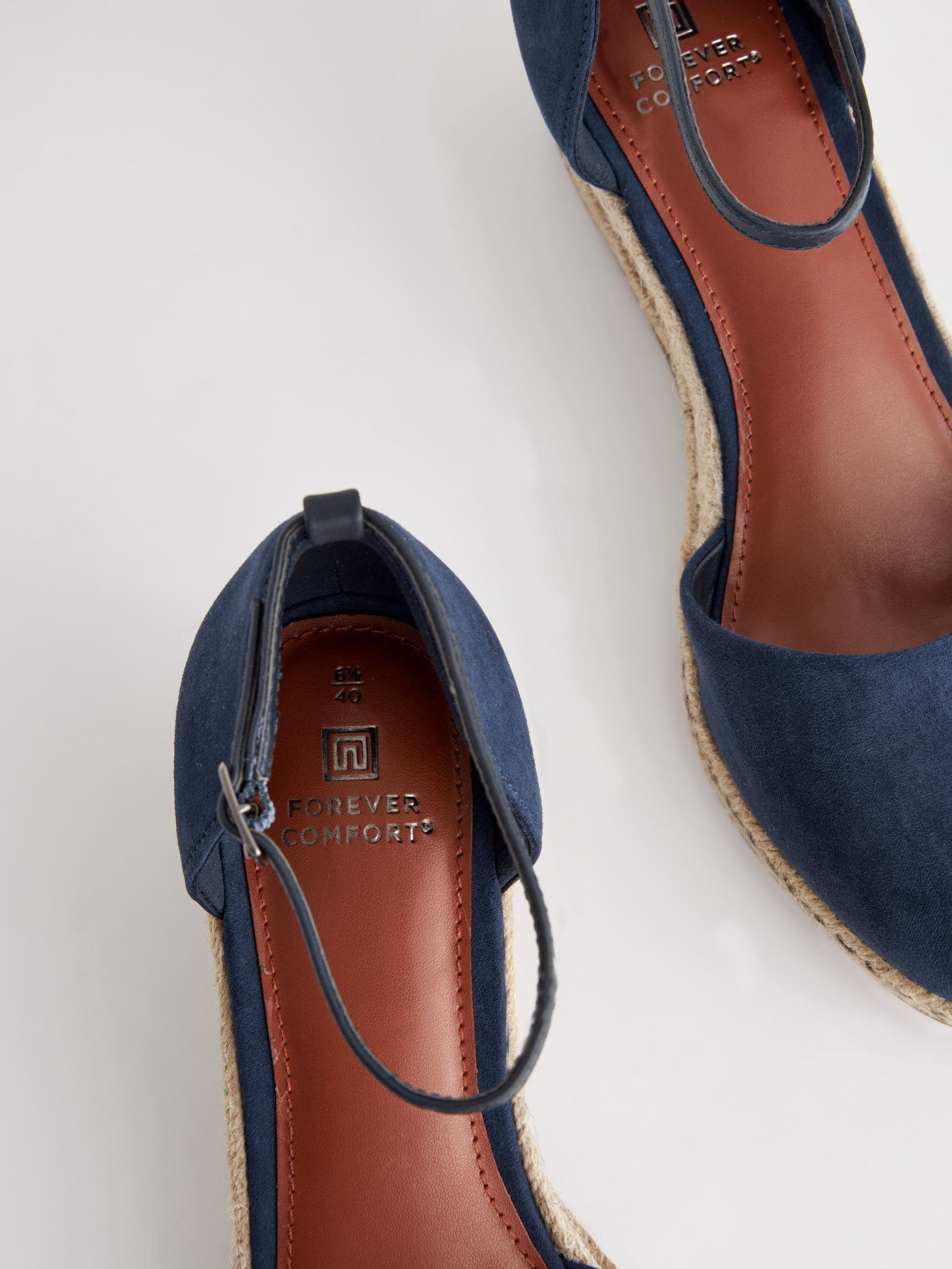 Navy blue dress wedges sales