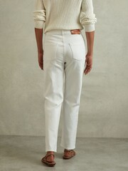 Reiss White Selin Petite Mid Rise Straight Leg Jeans - Image 5 of 7