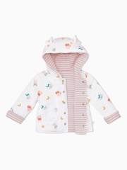MORI Pink Cotton and Bamboo Peppa Pig Print Reversible Jacket - Imagem 2 de 4