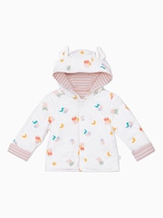 MORI Pink Cotton and Bamboo Peppa Pig Print Reversible Jacket - Imagem 3 de 4