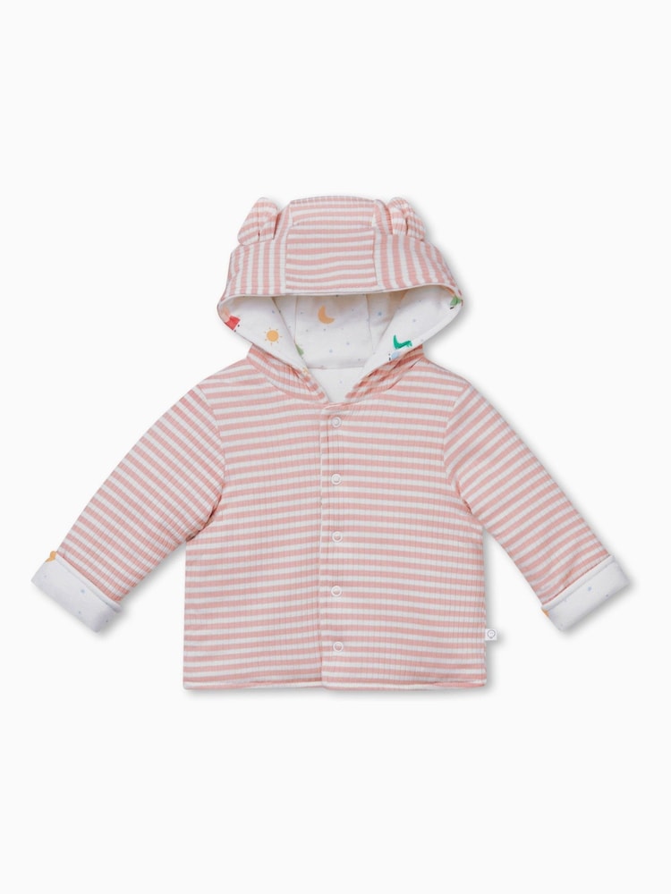 MORI Pink Cotton and Bamboo Peppa Pig Print Reversible Jacket - Imagem 4 de 4