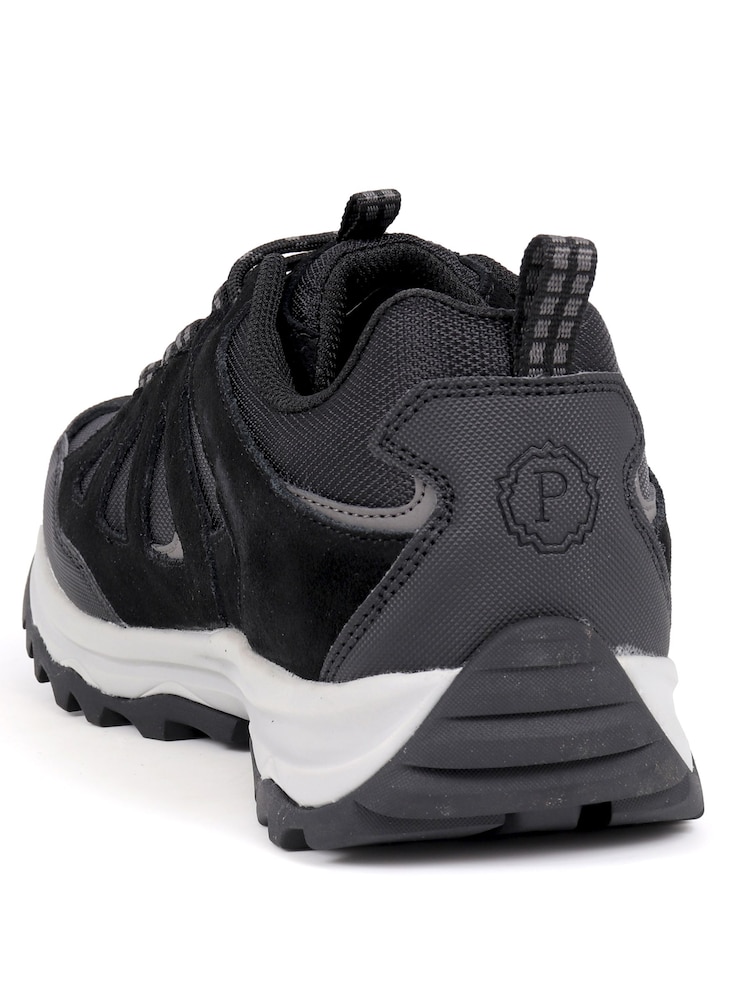 Pavers Black Lace Up Leather Trainers - Image 3 of 5