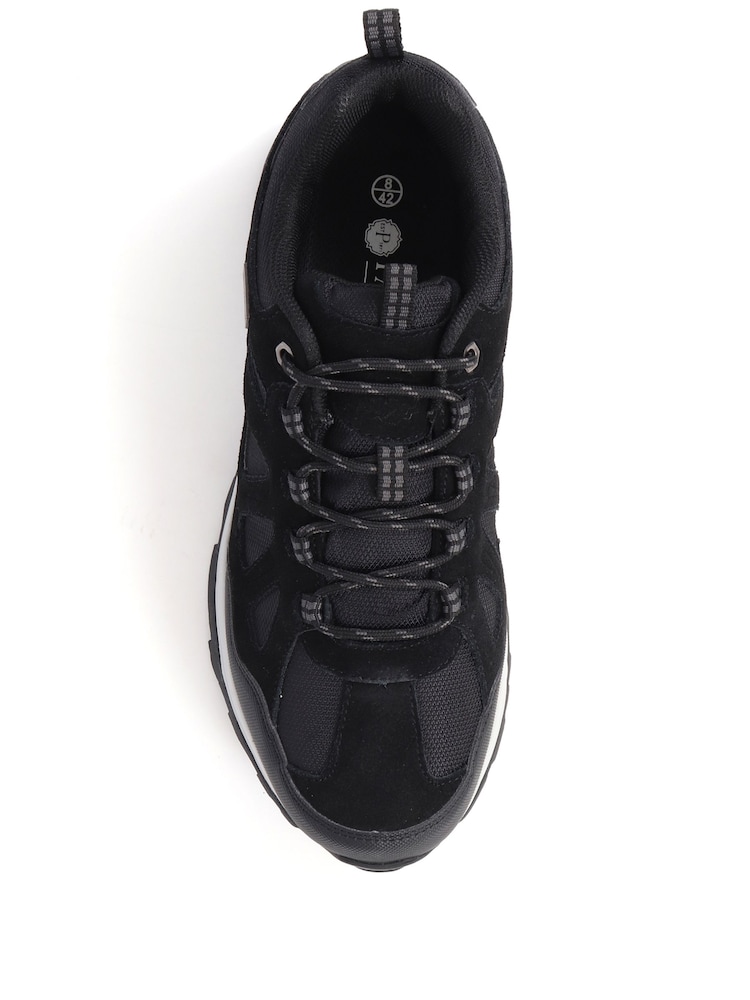 Pavers Black Lace Up Leather Trainers - Image 4 of 5