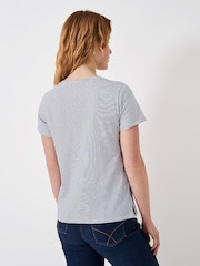 Hellblau - Crew Clothing, Perfect, Slub-T-Shirt mit V-Ausschnitt aus 100 % Baumwolle - Bild 2 von 5