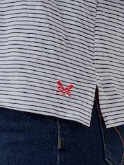 Hellblau - Crew Clothing, Perfect, Slub-T-Shirt mit V-Ausschnitt aus 100 % Baumwolle - Bild 4 von 5