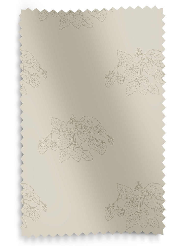 Sophie Allport Sage Green Vector Strawberry Made to Measure 100% Cotton Roman Blinds - Image 6 of 6