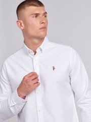 U.S. Polo Assn. White Mens Peached Oxford Shirt - Image 4 of 6