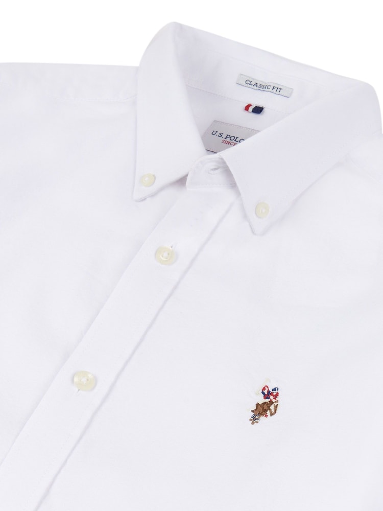 U.S. Polo Assn. White Mens Peached Oxford Shirt - Image 6 of 6