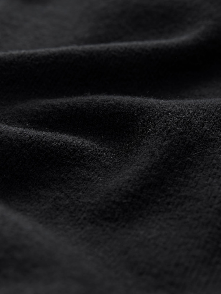 Black Mini Cosy Soft Touch Rib Seam Detail Dress - Image 8 of 8