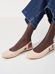 Crew Clothing Pink Slingback Ballet Pumps - Image 4 of 5