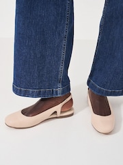 Crew Clothing Pink Slingback Ballet Pumps - Image 5 of 5