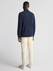 Remus Uomo Blue 100% Cotton Button Through Cardigan - Image 2 of 6