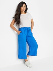 PixieGirl Petite Blue Utility Wide Leg Cropped Trousers - Image 1 of 5