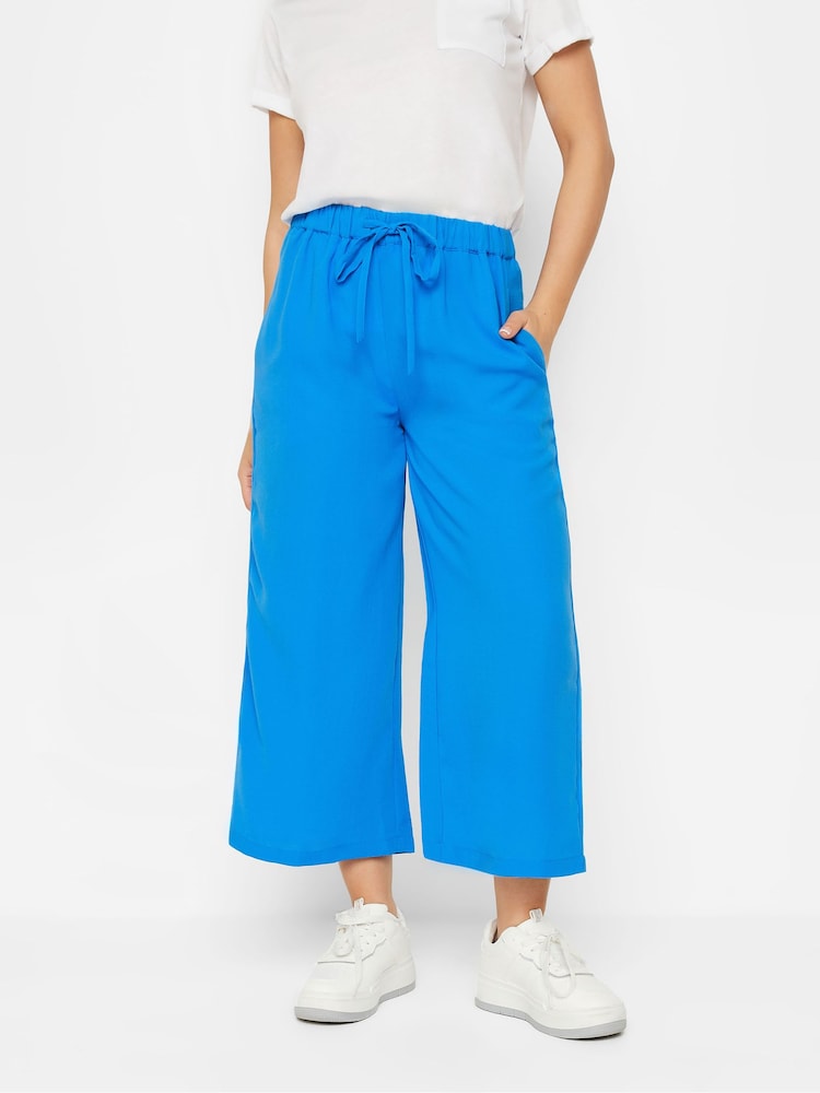PixieGirl Petite Blue Utility Wide Leg Cropped Trousers - Image 2 of 5