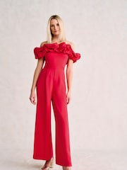 Phase Eight Pink Mallory Ruffle Jumpsuit - Image 2 of 8