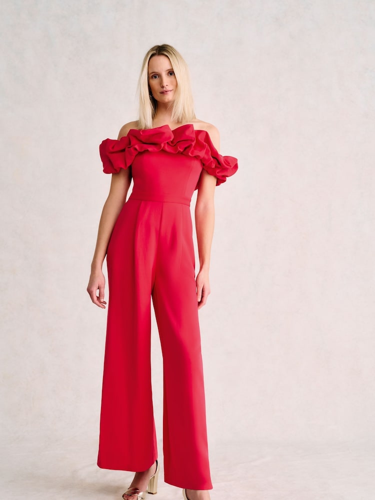 Phase Eight Pink Mallory Ruffle Jumpsuit - Image 2 of 8