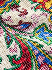Boden Cream Milos Smocked Bandeau Swimsuit - Image 6 of 6