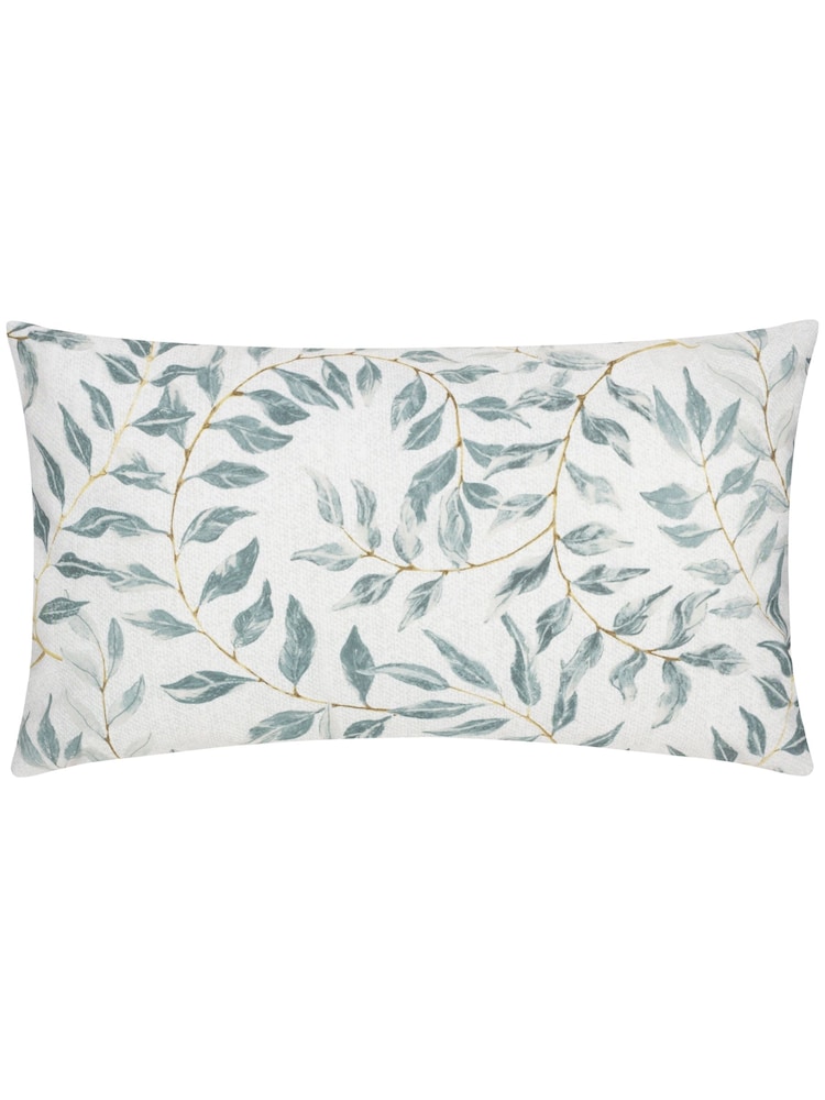 Evans Lichfield Off White Canina Rectangular Floral Outdoor Cushion - Image 2 of 4 Evans Lichfield Off White Canina Rectangular Floral Outdoor Cushion - Image 2 of 4