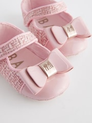 Baker by Ted Baker Baby Girls Pink Boucle Shoes - Image 5 of 5